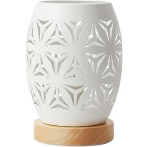 OuXean Bedside Table Lamp, Small Night Light Metal Lampshade and Wood Base, E12 40W Desk Lamp for Bedroom Living Room Home Decor Office Restaurant Bar, White, Without Bulb