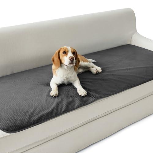 Bedsure Waterproof Couch Cover for Dogs Washable - Waterproof Blanket for Couch Sofa Cozy, Lightweight Furniture Protector for Pet Cat Quick Drying Puppy, Charcoal, 30x70IN