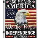 2 x 250 Years American Anniversary Flag 250th Anniversary Usa Flag 4th of July We The People 1776 Patriotic American Garden Flags for Outside 12x18 Inch Double Sided Outdoor Yard Decorations