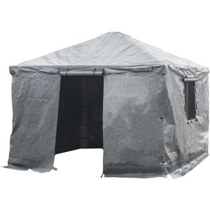 Sojag Winter Cover for Gazebos, Waterproof 8' x 8' Gazebo Accessory with Roll-Up Door, and Vented Panels, All-Season Outdoor Storage