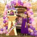 Tellingyou Purple Princess Party Decoration Kit, 67 x24 Large Purple Princess Cardboard Cutout Standup Decor Set for Wonderland Birthday Party Decor Photo Booths Backdrop Indoor Outdoor