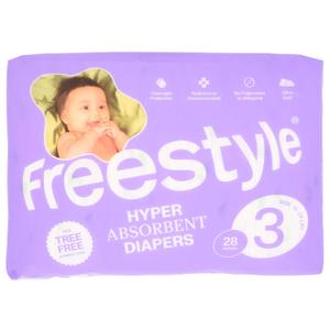 Freestyle Diapers Size 3, 28 CT (16-28 lbs)
