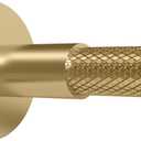 Mega Handles Knurled Baseboard Door Stopper - Heavy Duty Door Stoppers for Bottom of Door, Zinc Alloy Door Stops with Rubber Tip - Satin Brass (1 Pack)