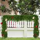 Christmas Garlands 9FT Norfolk Pine Garland 2PCS Realistic Artificial Faux Greenery Garland for Mantle Holiday Indoor Outdoor Fireplace Window Stairs Winter Christmas Decorations