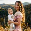 Baby Ring Sling Wrap, Lightweight Baby Carrier Sling Toddler Sling, Cotton Infants Wraps Carrier (7-35 lbs) for Toddlers, Cream