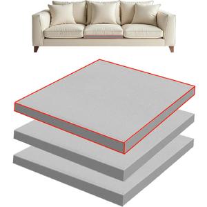 24" X 24" Couch Cushion Support for Sagging Seat, 40D High Density Foam Sofa Cushion Support, 3 Pcs Sag Repair Pad, Furniture Seat Under Cushions Supporter