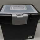 Storex File Storage Box Translucent Storage Lid, Black 1-Pack (61504F01C)
