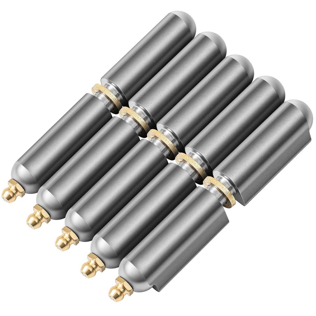 Zonon 5 Pack BBQ Smoker Bullet Weld on Bullet Hinge Carbon Steel Weldable Barrel Hinges Heavy Duty Weld on Hinge Detachable Gate Door Hinge for Swing Door Trailer Ramp(4 Inch)