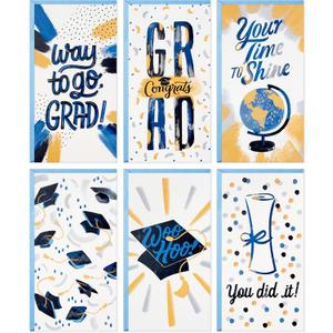 Hallmark Graduation Money Holders or Gift Card Holders Bulk Assortment, You Did It (36 Cards and Envelopes, 6 Designs)