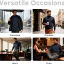 VPG Mens Turtleneck Long Sleeve Shirts, Long Sleeve Regular Fit Knit Turtle Neck Pullover Sweaters