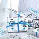3 x WRAPAHOLIC Birthday Wrapping Paper Roll for Son - Mini Roll - 17 Inch x 16.5 Feet - Epic Son Since 1992 Lettering with Blue Star Design