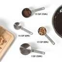 Calphalon Prime 4 Piece Stainless Steel Measuring Cups W/Taupe Silicone Handles