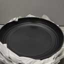 Homienly Wheat Straw Plates Set - 11 inch Reusable Large Dinner Plates Set of 8, Lightweight Unbreakable Salad Plates, Microwave and Dishwasher Safe Plates, Deep Plates for Dinner, Camping - Black