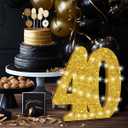 Eploger 40th Birthday Decorations for Men and Women,40th Anniversary Decorations,30cm Glod Glitter 40th Birthday Centerpieces for Table Decorations,Number 40 Table Topper Decor (Gold)