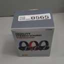 COOSII Over Ear Headphones Wired, AC01 Corded Stereo Headsets with Microphone Volume Control for Adults Teens Kids 3.5mm Jack for Chromebooks, Laptop, Computer, Tablets, Travel (Black Red)