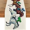 Artoid Mode Horse Racing Jockey Kentucky Table Runner, Sports Festival Holiday Kitchen Dining Table Decoration for Home Party Decor 13x120 Inch