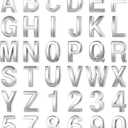 Outus 36 Pcs 3D Mailbox Number 0-9 Stickers and Letters Symbols Alphabet Adhesive Mailbox House Metal Address Street Stickers for Apartment Residence and Signs (2 x 1.2 Inches)