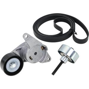 Serpentine Belt Tensioner Drive Component Kit Compatible with GMC Acadia Terrain/Chevy Impala Malibu Traverse Equinox/Buick Enclave/Cadillac XTS SRX 3.0L 3.6L Replace 12610680 12626644 6K938