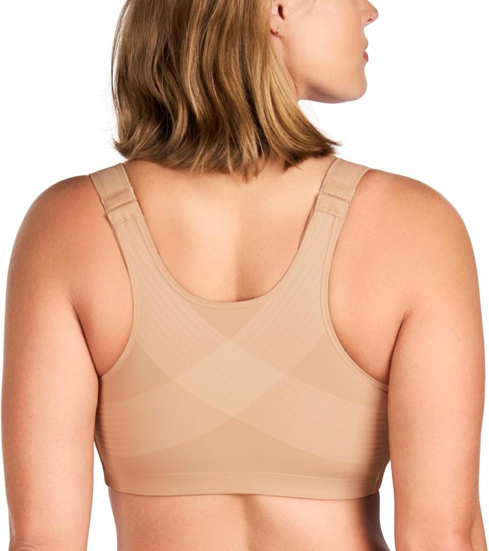 HSIA Posture Bras for Women - Front Closure Bra for Women No Underwire Back Support Plus Size Full Coverage Bra (M)