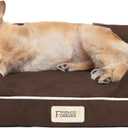 Friends Forever Orthopedic Dog Bed, Memory Foam Pet Sofa, Calming Dog Couch, Water Resistant Pet Bed, Washable Cover, Non-Slip Bottom, Chester, Cocoa Brown, 25" x 20" x 5.5"