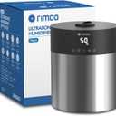 Humidifiers for Bedroom Large Room, Ultrasonic Cool Mist Humidifier with Stainless Steel Tank Boiling Cleaning, Top Fill Smart Humidistat & Timer, Sleep Mode Baby, Plants Black