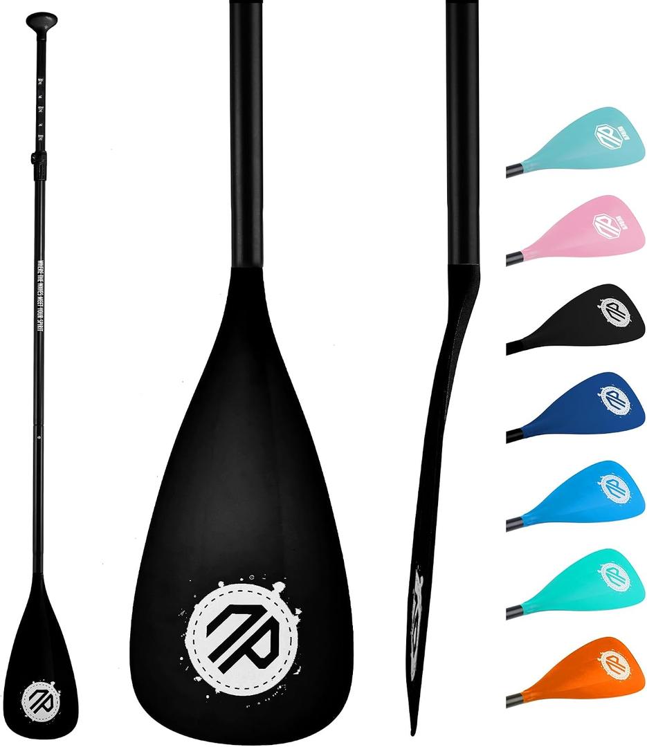 niphean Sup Paddle, Adjustable Paddle Board Paddles, Lightweight Kayak Paddle, Detachable Stand Up Paddle Board Accessories Oars with Aluminum Alloy Shaft and Fiberglass Blade, 3 Piece