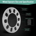 4PCS Universal Wheel Spacers 3/10 Inch (7.8mm) for 5 Lug Wheel Spacers Vehicles Fits Bolt Patterns 5x4.25, 5x110, 5x112, 5x4.5, 5x115, 5x120, 5x4.75, 5x5.0 Cars & Light Trucks
