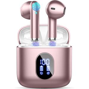 Wireless Earbuds Bluetooth Earbuds Hi-Fi Stereo, 2024 Ear Buds with 4 ENC Mics, 3g Mini Bluetooth Headphones in Ear, 30H USB-C LED Charging Case, IP7 Waterproof Wireless Earphones for Android iOS
