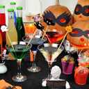 2 x WorldBazaar 120PCS Halloween Cocktail Picks 6 Styles Halloween Skewers Appetizer Food Fruit Toothpicks Charcuterie Skewers Sticks Party Supplies Decorations