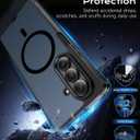 for Samsung Galaxy Z Fold 7 Case Magnetic, Z Fold 7 Case with Screen Protector, [Compatible with MagSafe], Slim Fit Thin Shockproof Protective Phone Cover for z-fold 7, Black