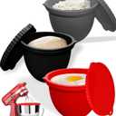 Silicone Liners for KitchenAid Tilt-Head 5QT Stand Mixers, Mixing Bowl Liner Replacement for Kitchen Aid 5 QT Mixer Attachments & Accessories, 3-Pack Liners with 3 Lids