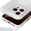 4 x Case for iPhone 14 Pro, Thin Slim Stylish Ripple Pattern Design, iPhone 14 Pro Protective Cover 6.1 inch, White