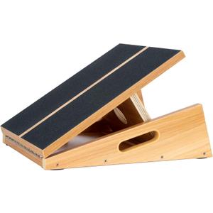 StrongTek Extra Large Wooden Slant Board, Adjustable Incline Board and Calf Stretcher, Stretch Board, Extra Side Handle 16 X 18 Inches, 5 Positions (500 LB Capacity)