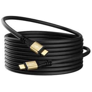 100W USB C to USB C Cable 20FT, Type-C Extra-Long 5A Fast Charging Cable, Compatible with iPhone 17/16/15 Series, Samsung Galaxy S25 S24 S23, MacBook Pro, iPad Air/Pro, Carplay