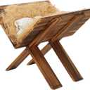 Jumbo Large Jesus in Wooden Manger Religious Christmas Decorations Manger 31.5 Inch Nativity Scene Nativity Cradle Backdrop Accessory for Indoor Outdoor Home Decor