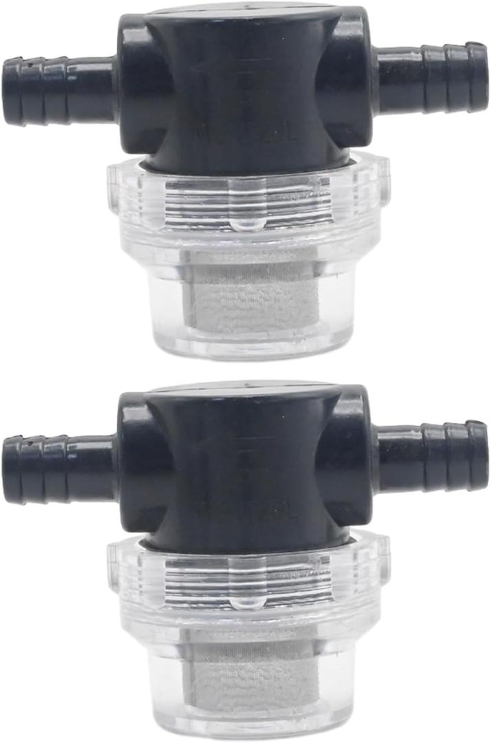 1/2 Inches Water Pump Strainer 2PCS for 12V DC 80 PSI Camper Marine Boat Lawn, 80 Mesh Filter