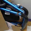 Air-Go Foldable Walker with Seat, Rollator Walkers for Seniors with Airgonomic Grips, Adjustable Height 4'9"-6'7", 300 lb Capacity, Blue