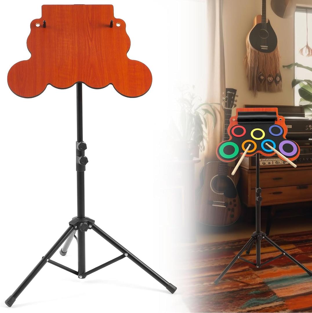 7-Pad Electronic Drum Stand, Adjustable Height 23 to 47 Inches