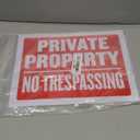 4 Pack Private Property No Trespassing Sign 9 x 12 Inch Weatherproof, Water Resistant, Easy to Mount, Durable Ink, Indoor and Outdoor Keep, for Home Safety & Privacy