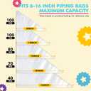 3 x Piping Bag Dispenser - Piping Bag Organizer, Fit 8" - 16" Piping Bags, Simplify Your Decorating Work