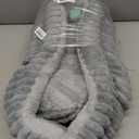 BALANCE Cat Bed Kitten Bed, Washable Round Cat Beds for Indoor Cats, Super Soft Plush Faux Fur Pet Bed for Puppy and Kitten with Anti-Slip Bottom (Grey)