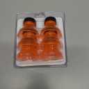 Reusable Soda Can Lids - 6-Pack Spill-Proof, Snap-On Covers for Freshness and Protection, Orange Can Toppers Set of 6