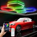 RGB Hexagon LED Light 5-Grid | Hexagon Garage Lights | 356 Color Modes | Music Sync | Smart App & Remote Control | Gaming Room Garage Bedroom Lighting