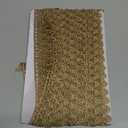 Venice Lace Trim with Gold Embroidery - 4.8 Yards Metallic Lace for Sewing, Clothes & Cake Decoration