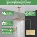 VANFOXLE Shower Faucet Set Brushed Gold Modern Shower System