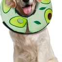 MIDOG Inflatable Dog Cone Alternative for After Surgery - Soft Protective Donut Collar Prevents Licking, Comfortable Recovery E-Collar Alternative for   Dogs (Avocado,L) 