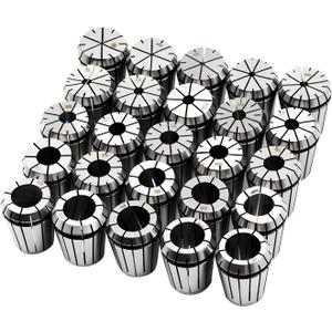 ER32 Spring Collet Set 1/32" 1/16"- 13/16" Compatible with CNC Engraving Machine & Milling Lathe Tools (Optional 25 or 26 Set) (25 Pcs)
