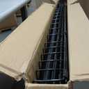 FDW Dog Crate for Large Dogs 48 Inch Folding Metal WirePet Cage Double Door W/Divider Panel Indoor Outdoor Kennel Leak-Proof Plastic Tray,Black