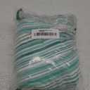 London Times Women's Cotton Smocked Back Babydoll Tiered Maxi Dress (12, Striped - Teal/White)
