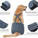 Dog Hind Leg Recovery Sleeve for ACL TPLO After Surgery, Cotton Dog Recovery Pants Prevent Wounds Licking (Navy Blue,X-Large) 
